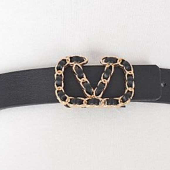 Fabulous Faux Leather Gold Buckle Belt - Picture 1 of 5